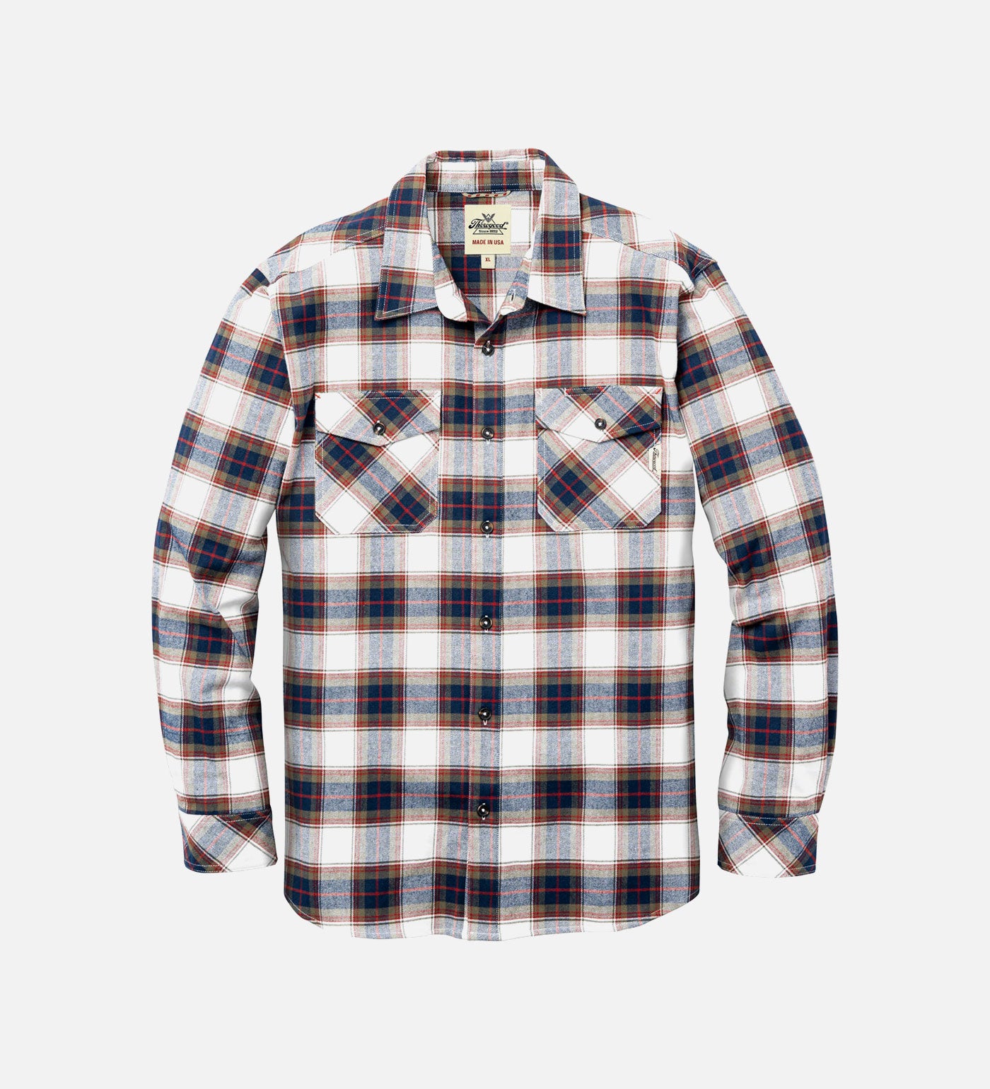 Thorogood Men's Stretch Brushed Flannel Shirt USA Made